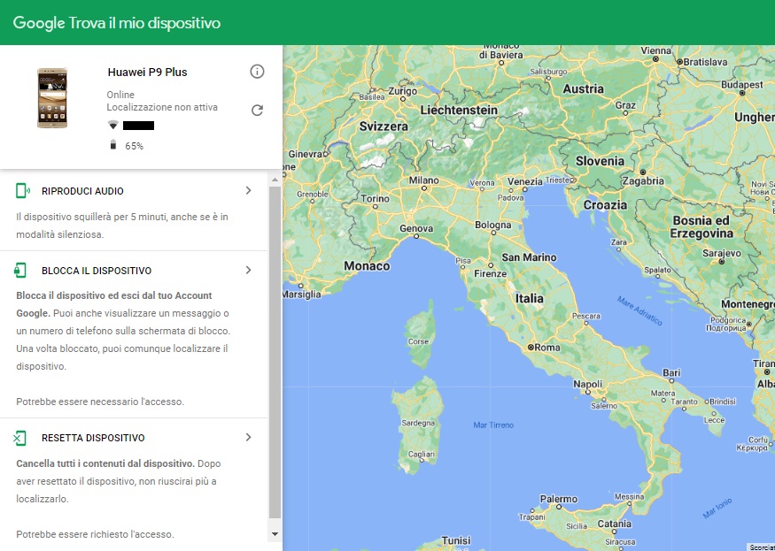 Trovare telefono perso
telefono perso android